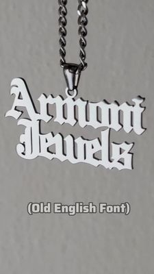 Solid 925 Silver Flat Custom Name Pendant