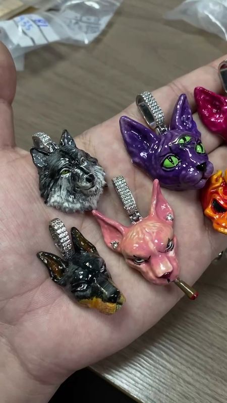 Custom Realistic 3D Enamel Pendant