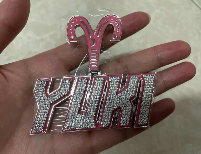 Custom Iced Out 3D 2 Layer Letter/Number Vvs1 Moissanite Pendant