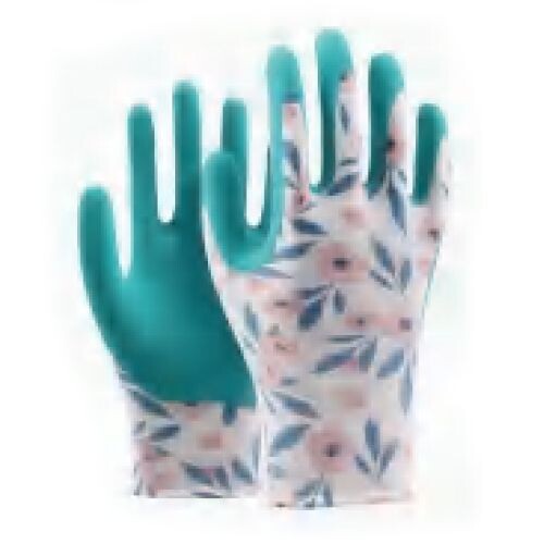 Latex Sandy Series Green and Pink Flower Design