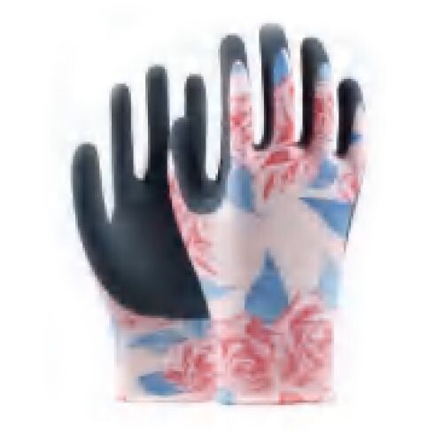 Latex Sandy Series Black and Pink Flower Design