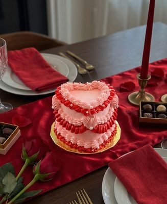 Valentines Day Mini Vintage Heart Cake