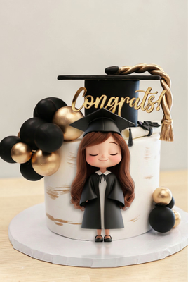 Modern Scholar Graduation Cake - Kids