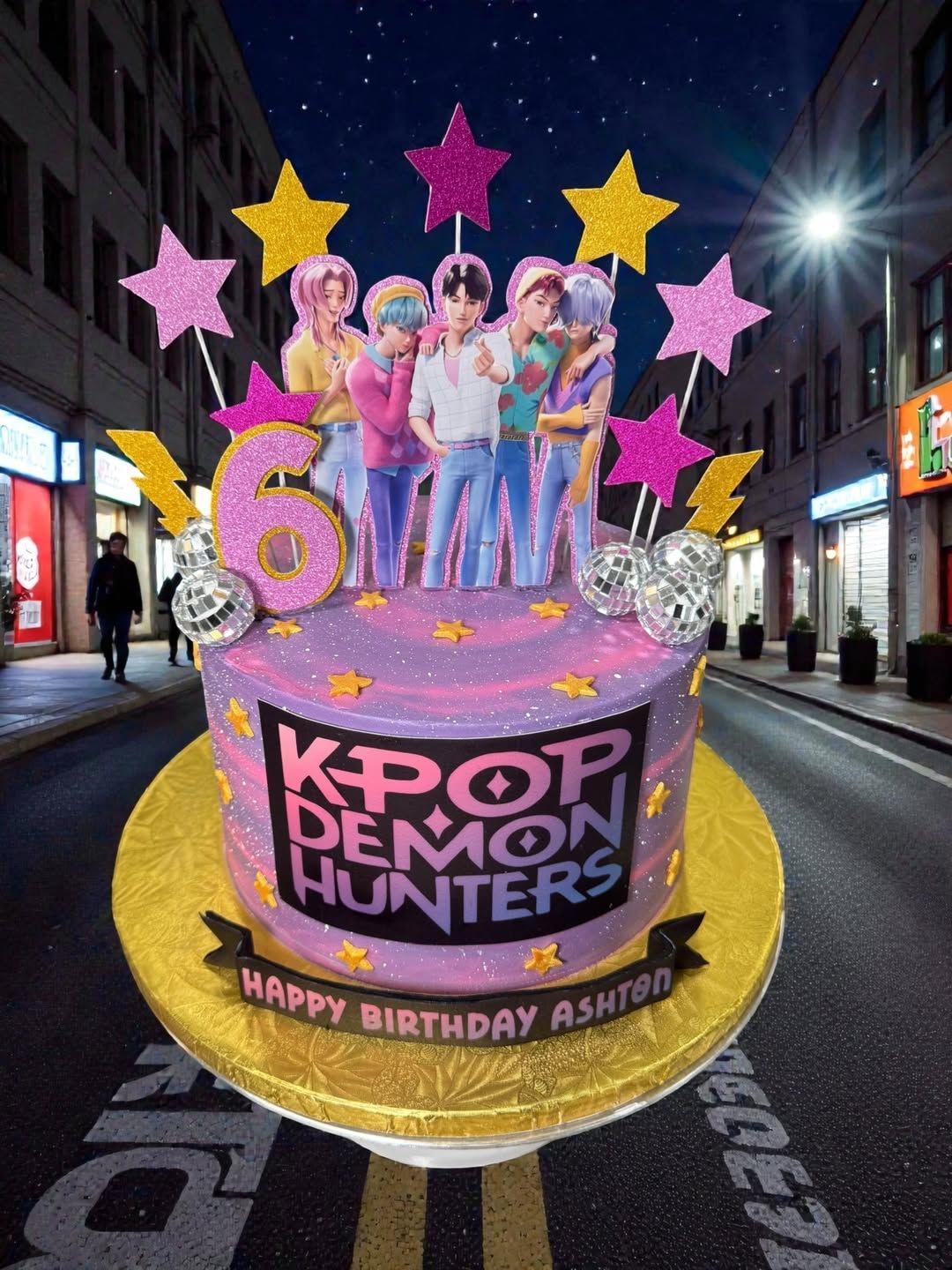 K-Pop Demon Hunter Cake (Saja Boys)