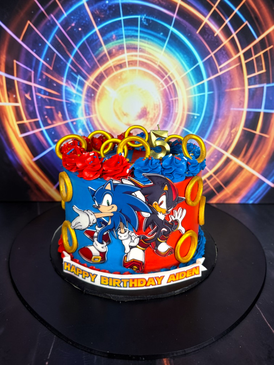 Sonic and Shadow Cake Sonic and Shadow Cake