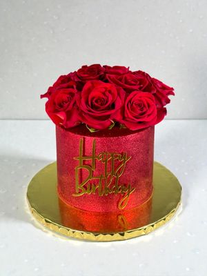 Glitter Rose Cake