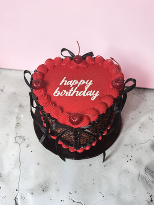 Wild Cherry Heart Cake