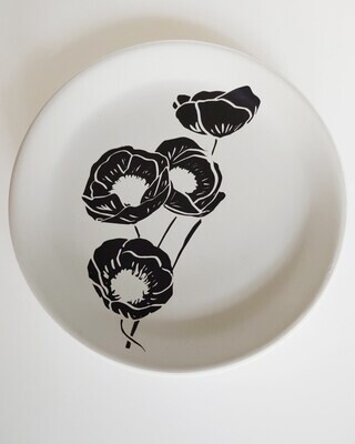Poppy Wild Flower Ring Dish Cottagecore Trinket Tray Handmade Clay Dish Floral Home Decor Jewlery Organization Pretty Storage