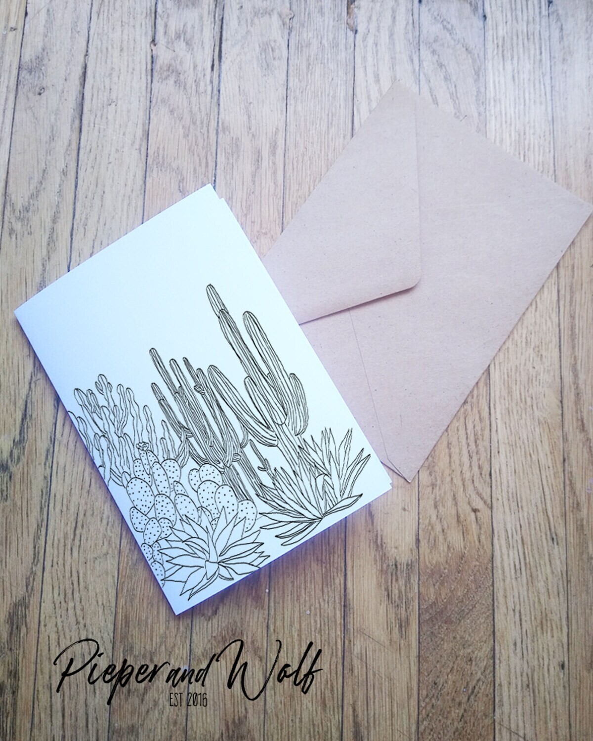 Desert Cards Cactus Cacti Blank Card Set Staionery Stationary Botanical Succulent Gift Saguaro Prickly Pear Joshua Tree