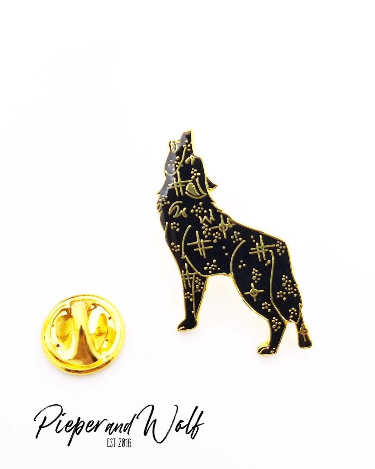Cosmic Wolf Enamel Pin Hard Enamel Pin animal Pin Collectible Trading