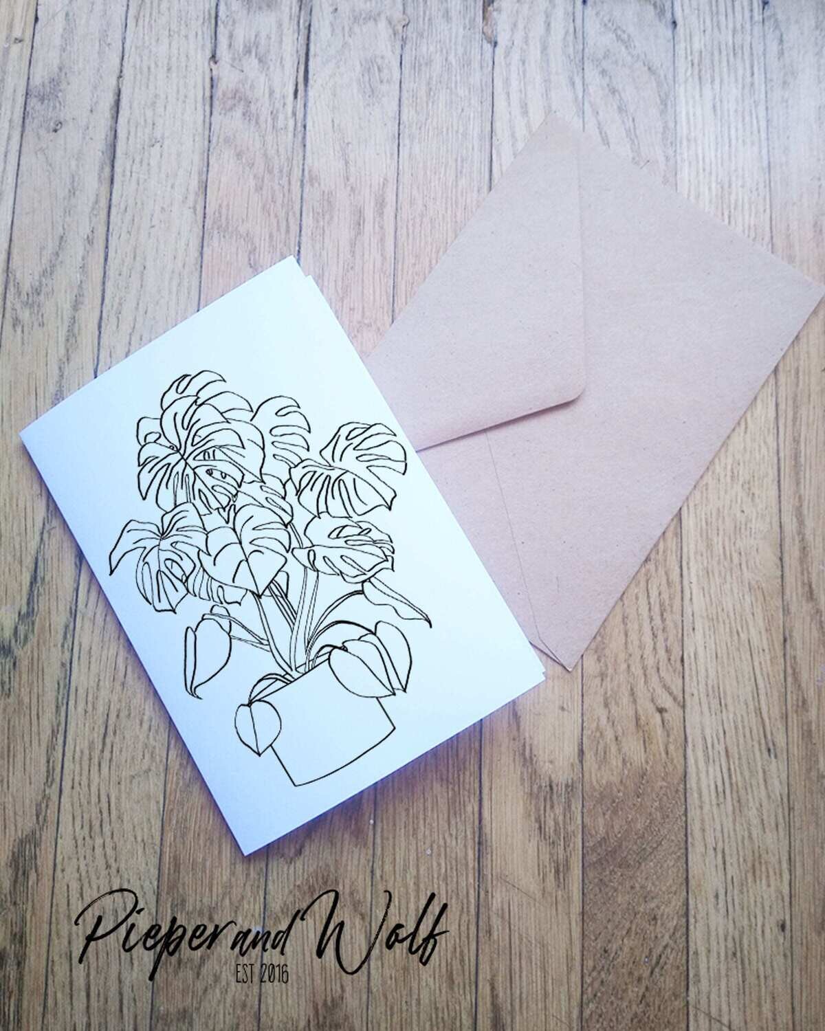 Monstera Stationery Set Plant Stationary House Plant Illustration Letter Writting Paper Gift Set