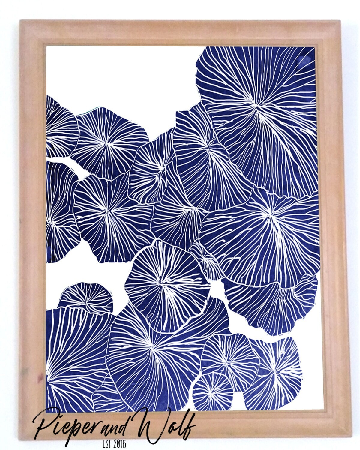 Mushroom Coral Nautical Sea Coral Art Print Wall Art Illustration Ocean Abstract Art Watercolor Home Decor