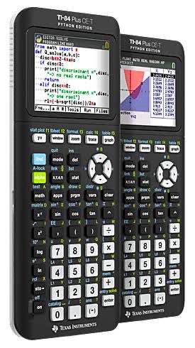 Texas Instruments TI-84 Plus CE-T Python Edition Grafische Rekenmachine – Examenstand – USB – Zwart