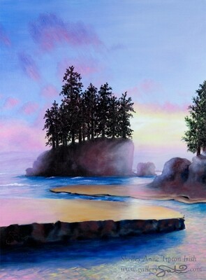 Sunset at Tongue Point Oil Painting
