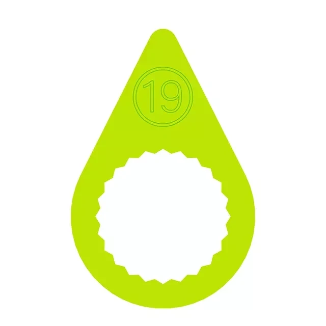 A 19mm fluorescent yellow standard wheel nut indicator