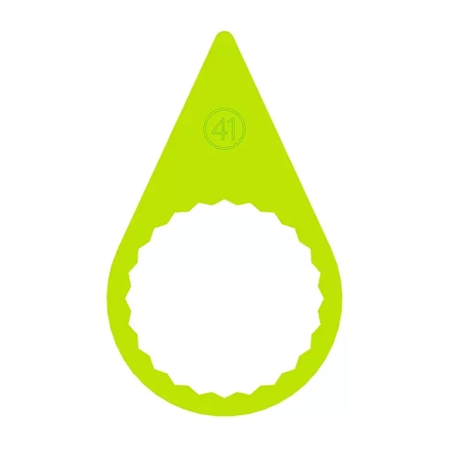 A 41mm fluorescent yellow standard wheel nut indicator