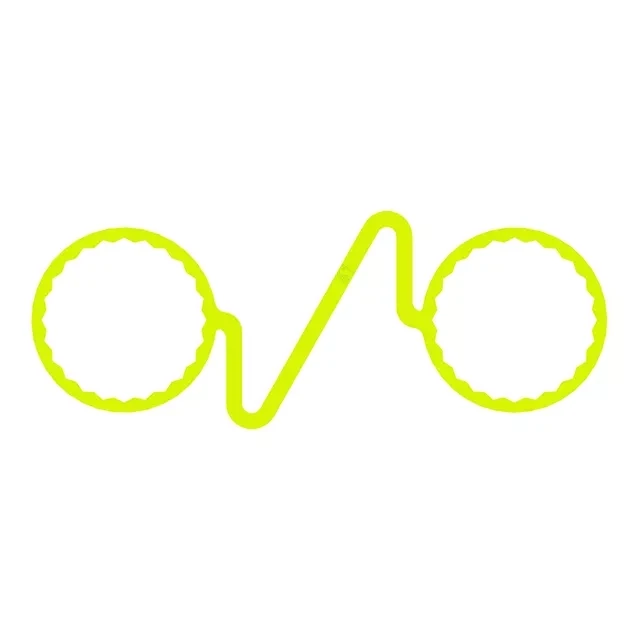 A 41mm fluorescent yellow double link wheel nut retainer