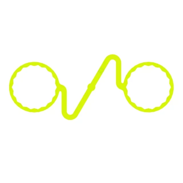 A 33mm fluorescent yellow double link wheel nut retainer