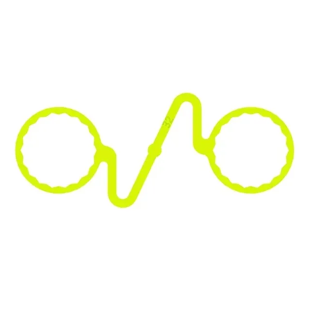 32mm Wheel Nut Retainer Double Link - (20 Pack) A 32mm fluorescent yellow double link wheel nut retainer