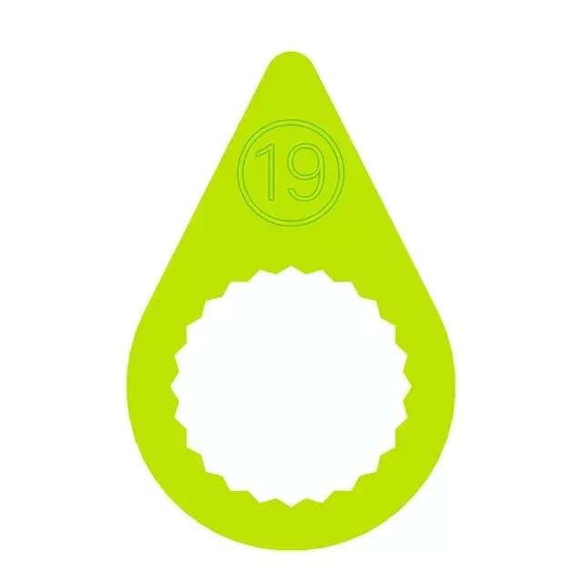 Wheel Nut Indicator Standard Flat Ring Style - Fluoro Yellow - 19mm - (25 Pack) A 19mm fluorescent yellow standard wheel nut indicator