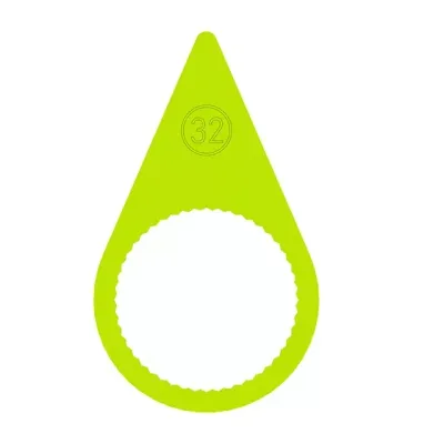 32mm Standard Wheel Nut Indicator - (25 Pack) A 32mm fluorescent yellow standard wheel nut indicator