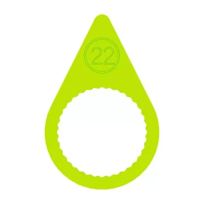 22mm Standard Wheel Nut Indicator - (25 Pack) A 22mm fluorescent yellow standard wheel nut indicator