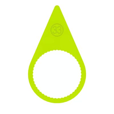 33mm Standard Wheel Nut Indicator - (25 Pack) A 33mm fluorescent yellow pointed wheel nut indicator with a flat ring base to suit steel rims