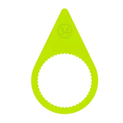 34mm Standard Wheel Nut Indicator - Flat Ring Style (25 Pack) A 34mm fluorescent yellow pointed wheel nut indicator with a flat ring base to suit steel rims