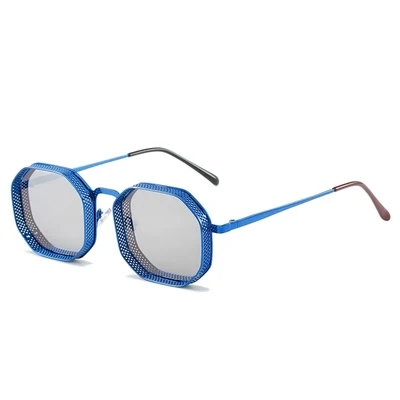 Lezaza 2023 Luxury Metal Frame Eyewear Unisex Punk Style Sun Glasses Vintage Retro Sunglasses Men Women
