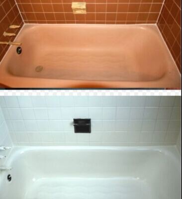 Sterling Heights Michigan Bathtub Refinishing - In Liquid Porcelain Fresh Baked Porcelain Look and Feel