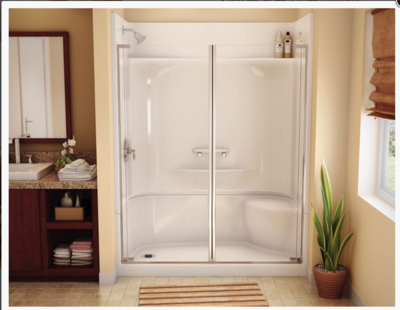 Alcove 4-Piece Shower with Optional Seat