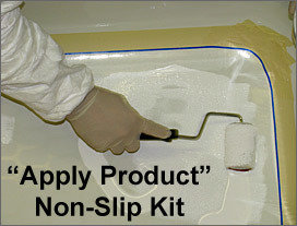 Anti Slip Coating Applied on Bottom of Bathtub