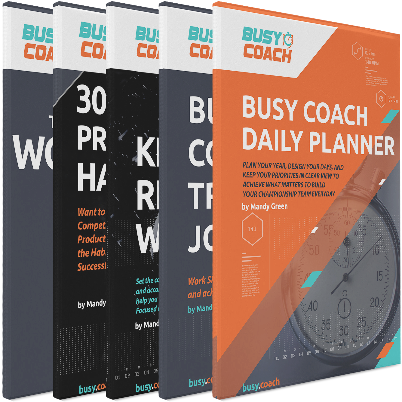 5 Book Productivity System Bundle for College Coaches