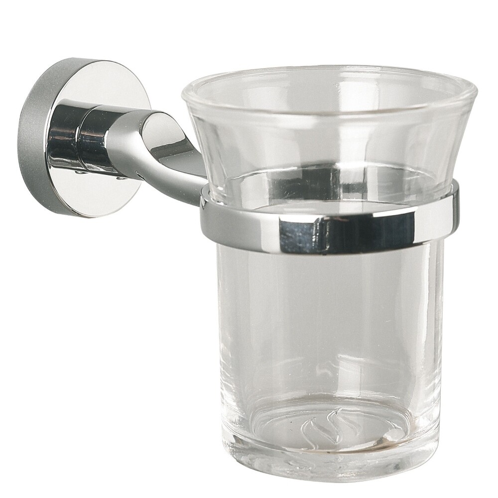 Miller Bond tumbler and holder chrome