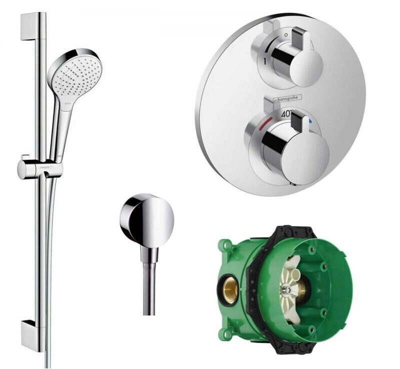 Hansgrohe Design Croma Select S with Ecostat 1 Head Pack Chrome