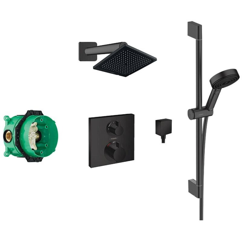 Hansgrohe Bundle Crometta E240 &amp; Pulsify Shower Set, Matt Black