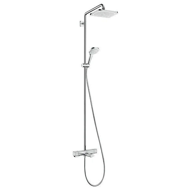 Hansgrohe Pulsify S Showerpipe 260 1jet With Bath Thermostat ShowerTablet 400 Chrome