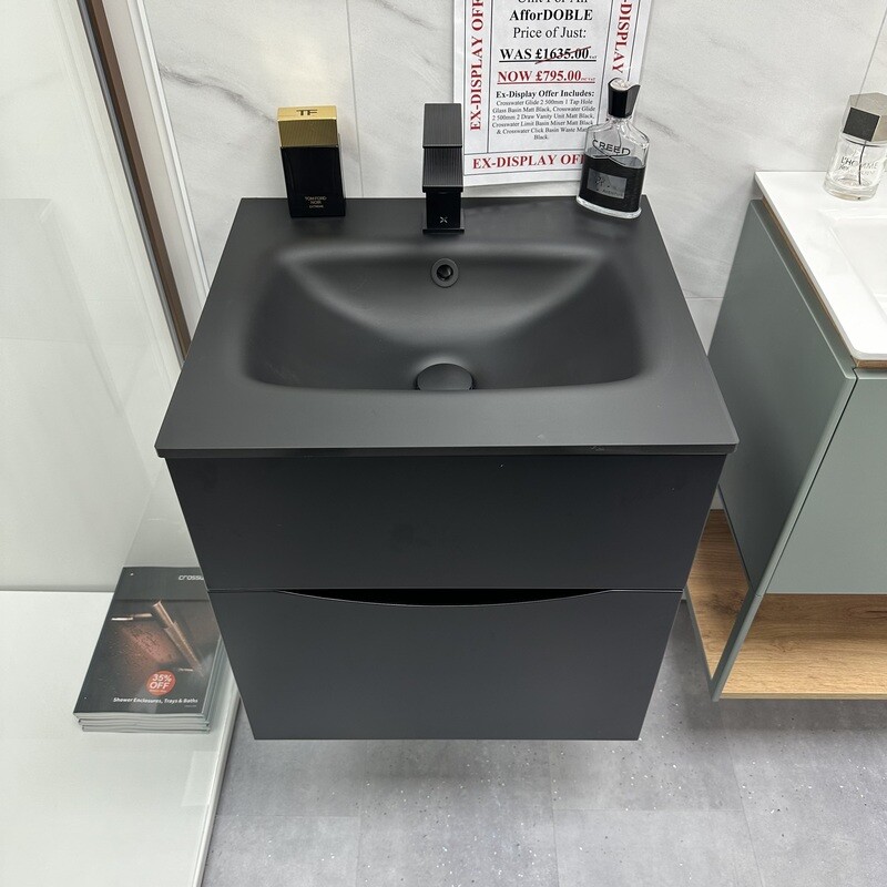 Ex-Display Crosswater Glide 2 500mm Vanity Unit and Basin Complete