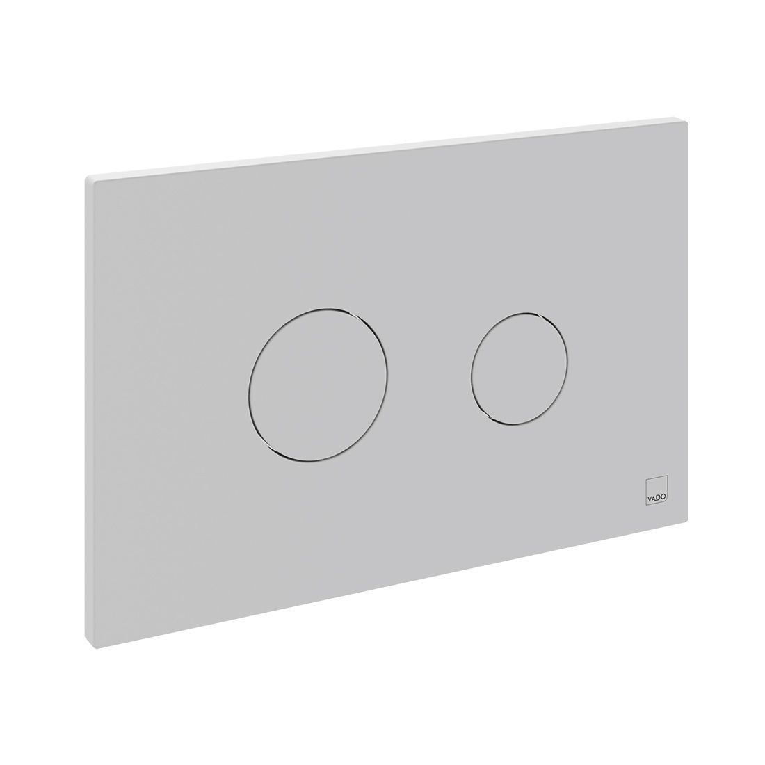 Vado Round Button Dual Flush Plate Matt White