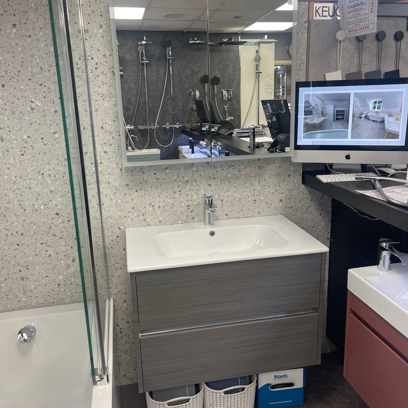 Novellini Iotti Slot Evo 800mm Vanity Cabinet Complete With Mirror Cabinet