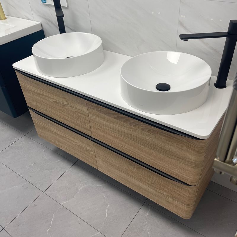 Vado Cameo 1200mm 4 Draw Vanity Unit With Mineral Stone Worktop