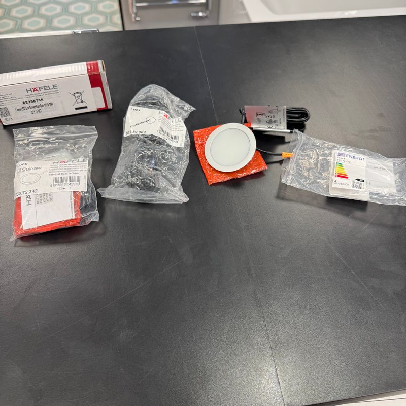 Ex-Stock Hafele Pair Of 65mm Diameter LED Spot Lights