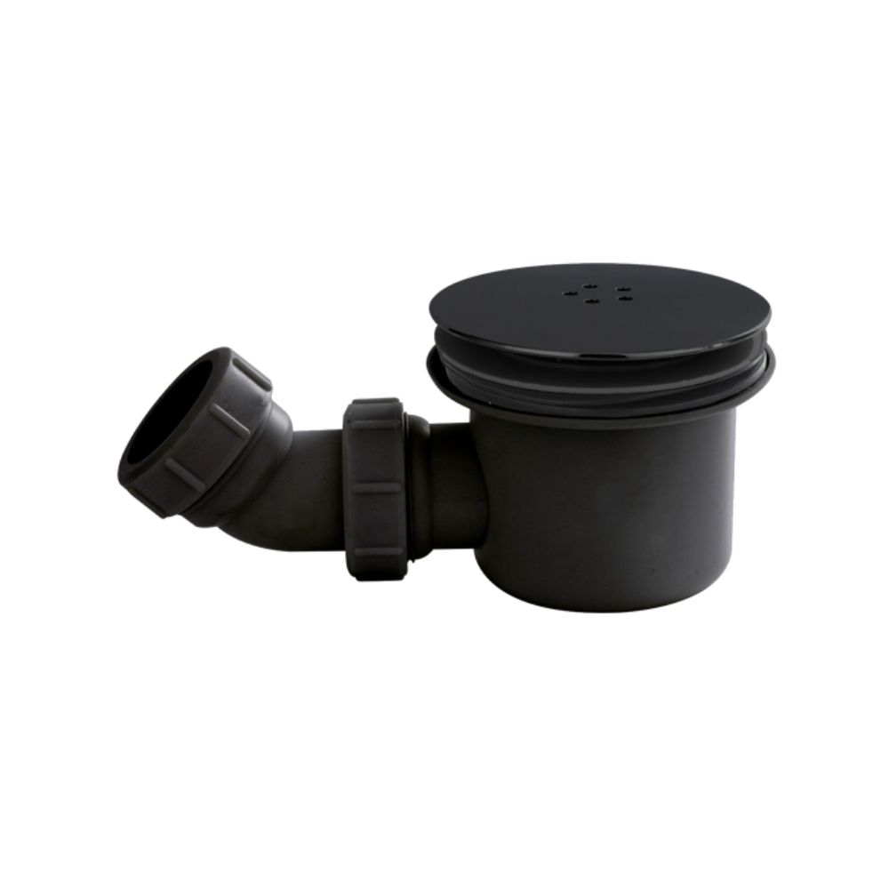 Ex-Stock Hudson Reed Mega Flow Shower Waste With Knuckle Black