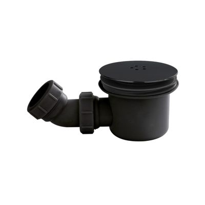 Ex-Stock Hudson Reed Mega Flow Shower Waste With Knuckle Black