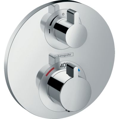 Ex-Stock Hansgrohe Ecostat S Thermostatic 2 Outlet Valve Chrome (iBox Not Included)