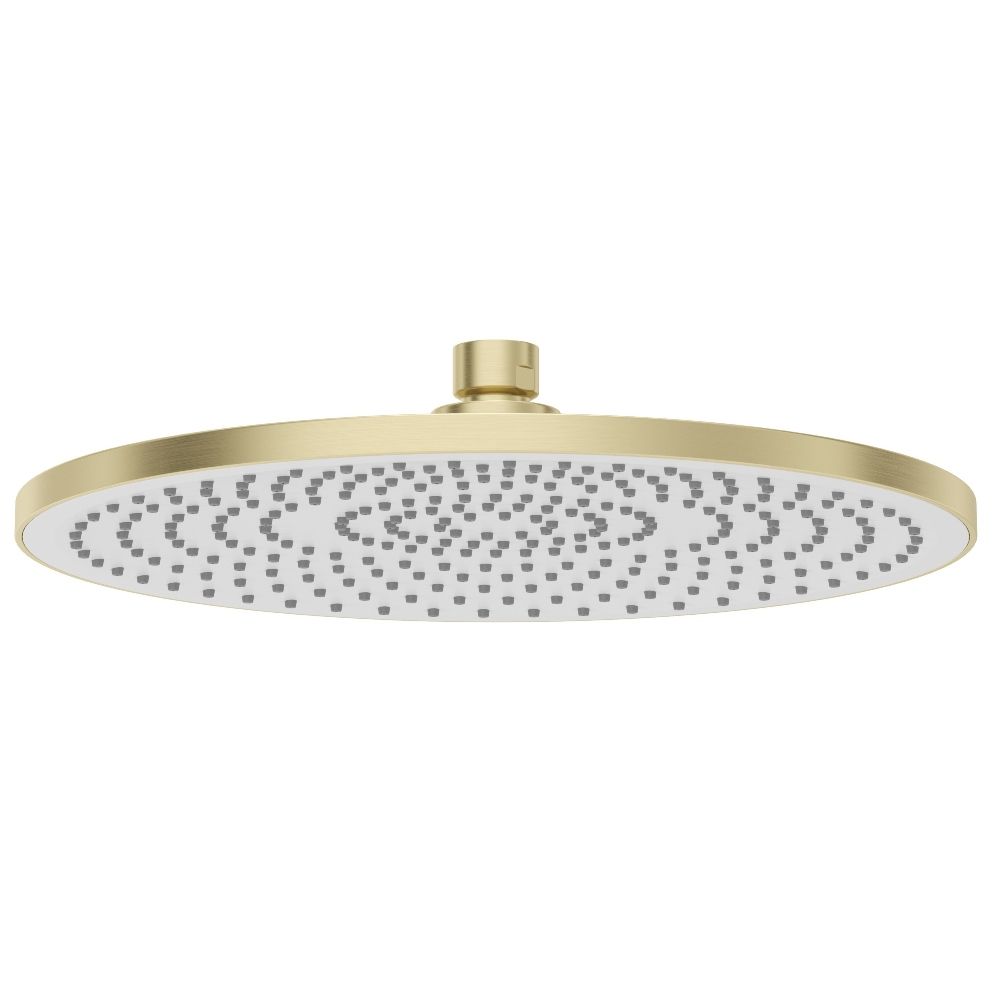 Ex-Stock Sonas Sync Round 250Mm Abs White Face Plate Shower Head Brushed Gold