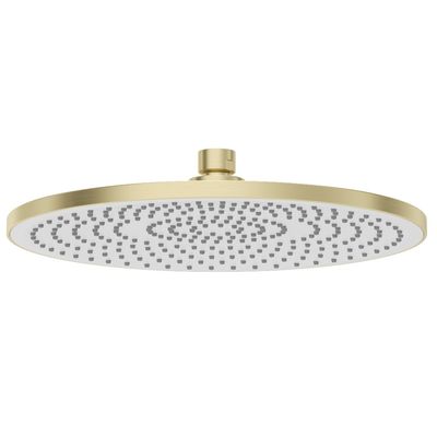 Ex-Stock Sonas Sync Round 250Mm Abs White Face Plate Shower Head Brushed Gold
