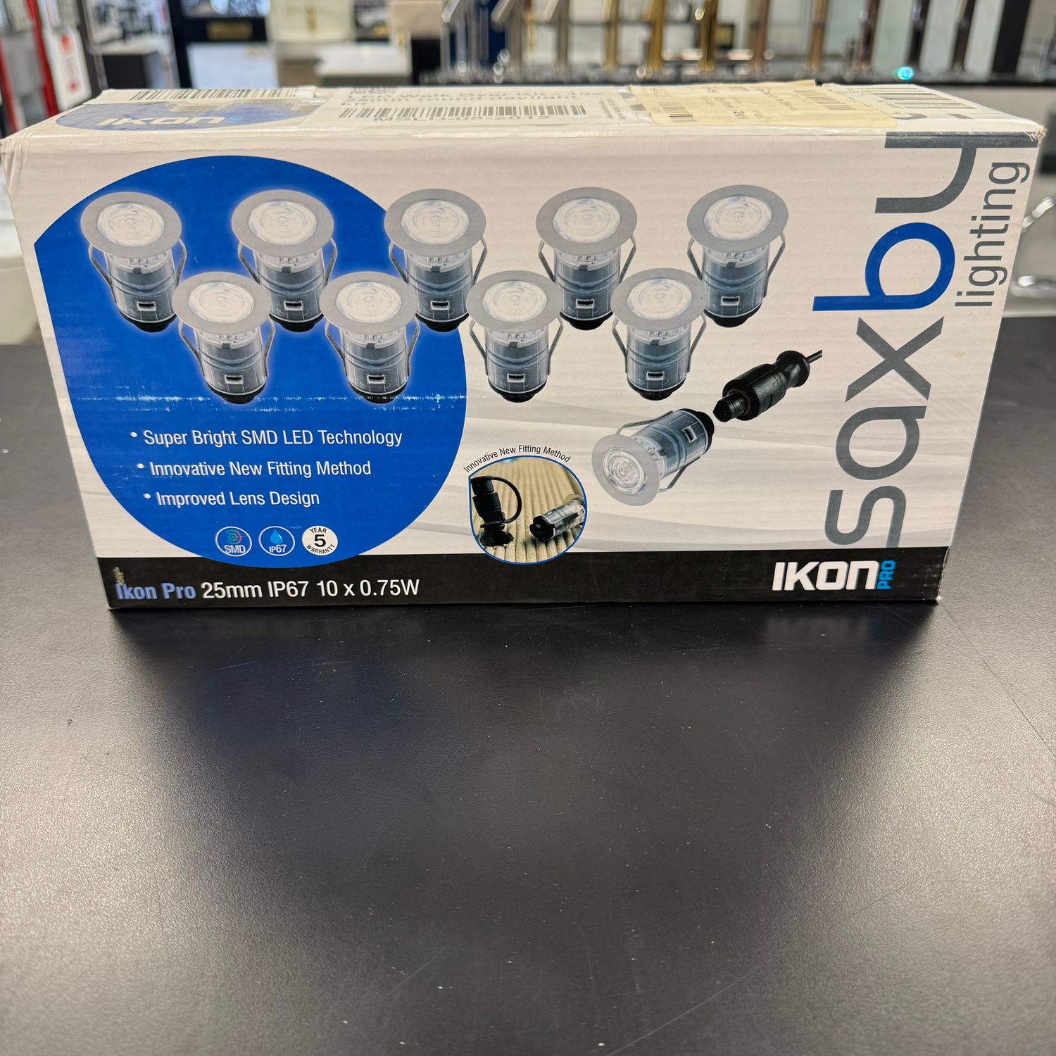 Ex-Stock Led Kit - 10x 25mm Mini Round Removable Head Daylight/Blue Walk Over Led - Ip67