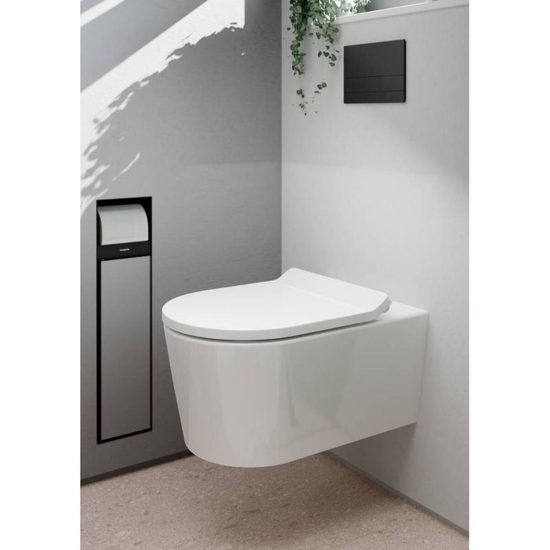 Ex-Stock Hansgrohe EluPura S WC Seat And Cover With SoftClose And QuickRelease, Slim