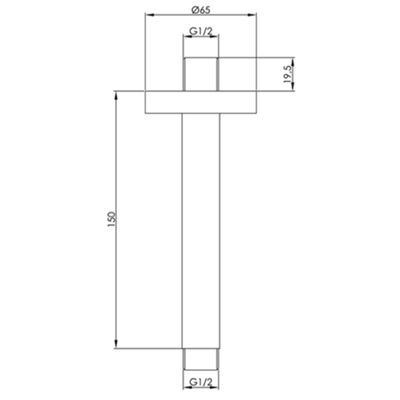 Ex-Stock JTP VOS Ceiling Arm Brushed Bronze